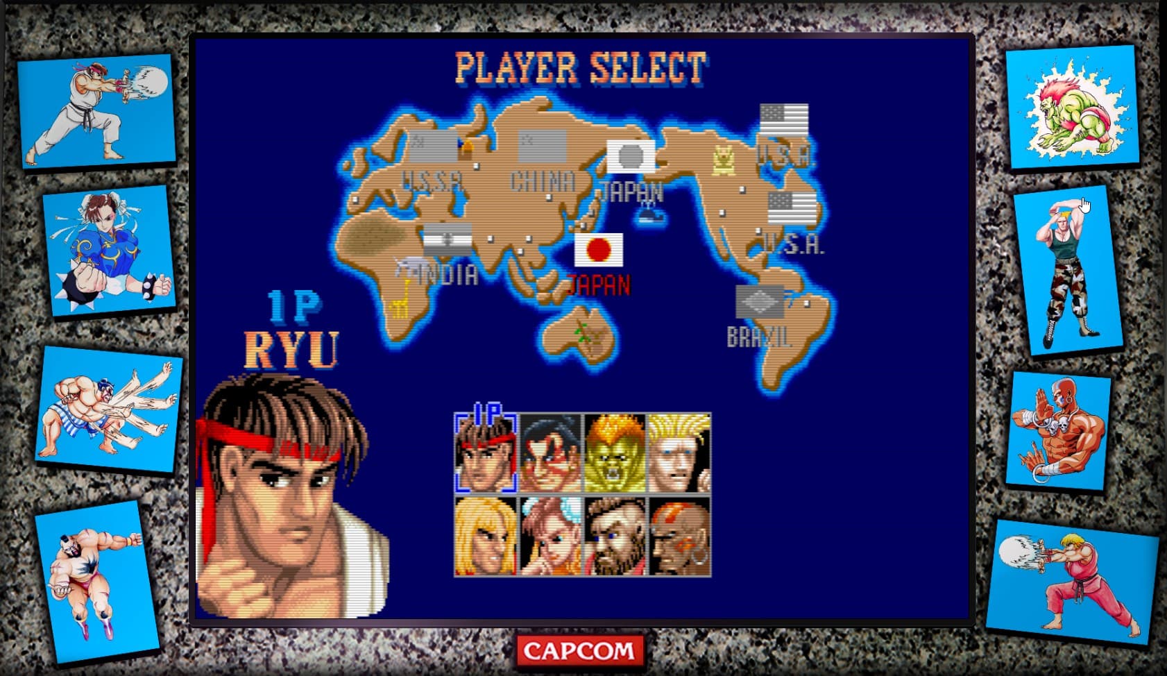 Select roster Street Fighter 2